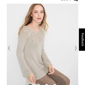 White House Black Market SEQUIN-KNIT SWEATER